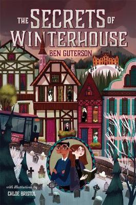 The Secrets of Winterhouse book cover of a mansion and a graveyard.